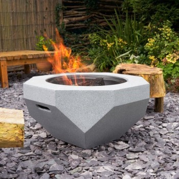 Field & Flame Rhoda Wood Burning BBQ Fire Pit 
