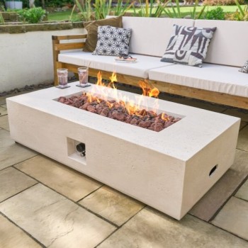 Field & Flame Liana Rectangle Gas Fire Pit