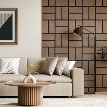 Fuse 0.6m Acoustic Wooden Slated Wall Panel in Walnut
