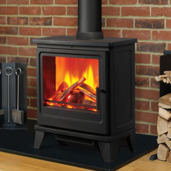 Solution Fires Blackthorn Black Electric Stove