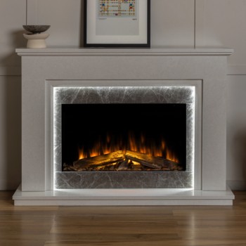 Cliftons Bespoke Hazal Electric Micro Marble Fireplace
