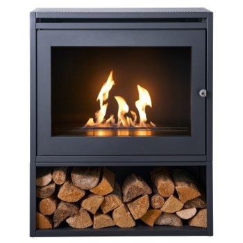 OKO S6 Bio Ethanol Stove with Log Storage
