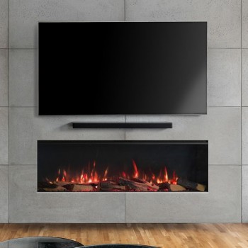 Vision E-Line Solus VS130 Electric Media Wall Fire