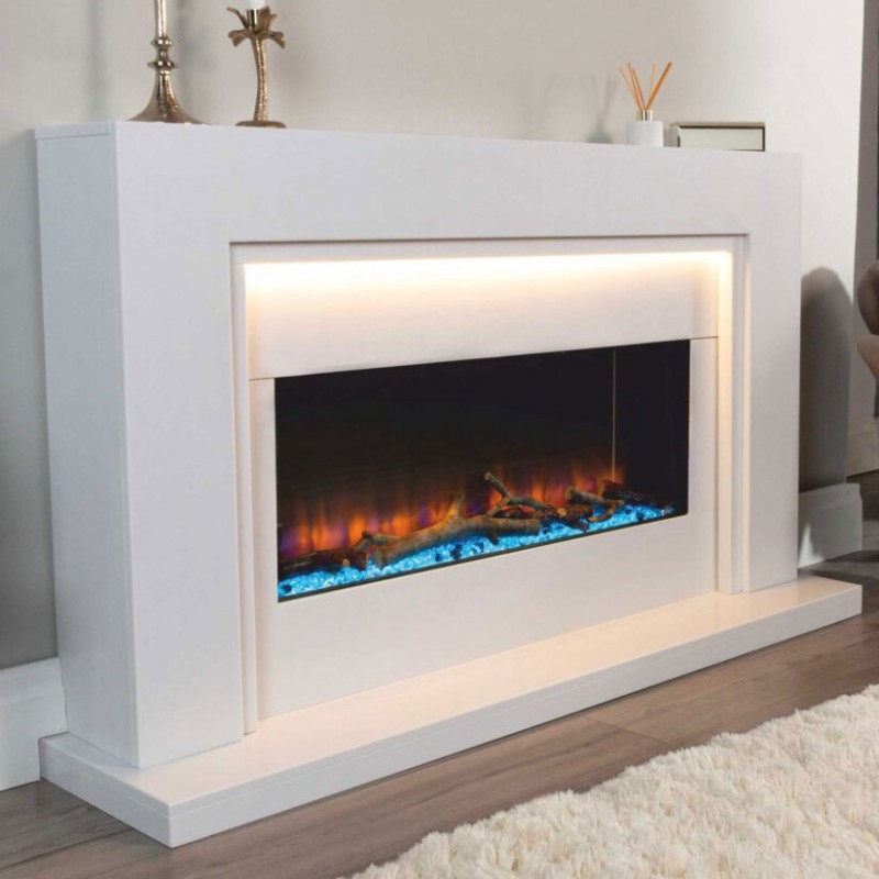 Marble electric fireplace tv stand deals